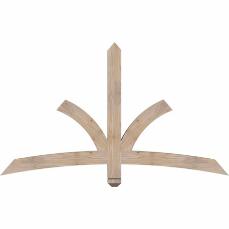 Ekena Millwork Davenport Smooth Timber Gable Bracket, Douglas Fir, 60"W x 35"H x 3 1/2"D x 3 1/2"F, 14/12 Pitch GBW060X35X0404DAV00SDF